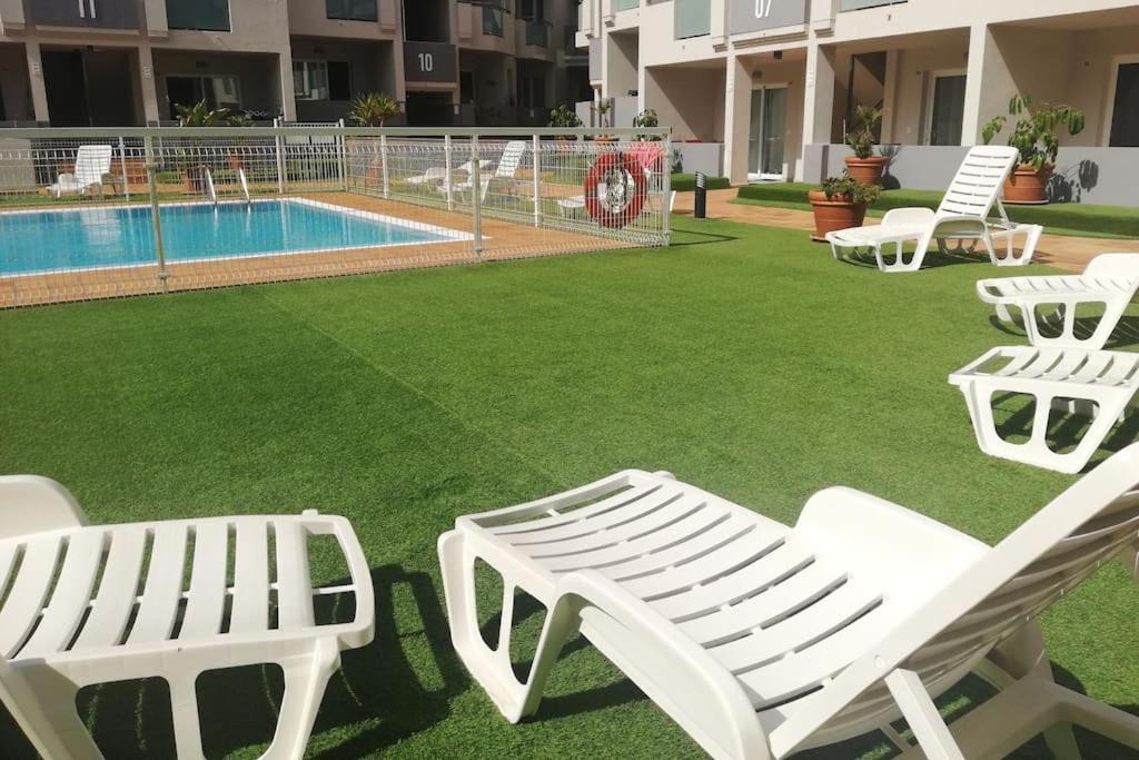 Blue Ocean Corralejo: Sunny Terrace, Pool, Wifi Apartment Ngoại thất bức ảnh